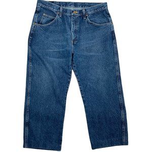 Wrangler Regular Fit Jeans Modified Length Jeans - 34" Waist, 23" Inseam
